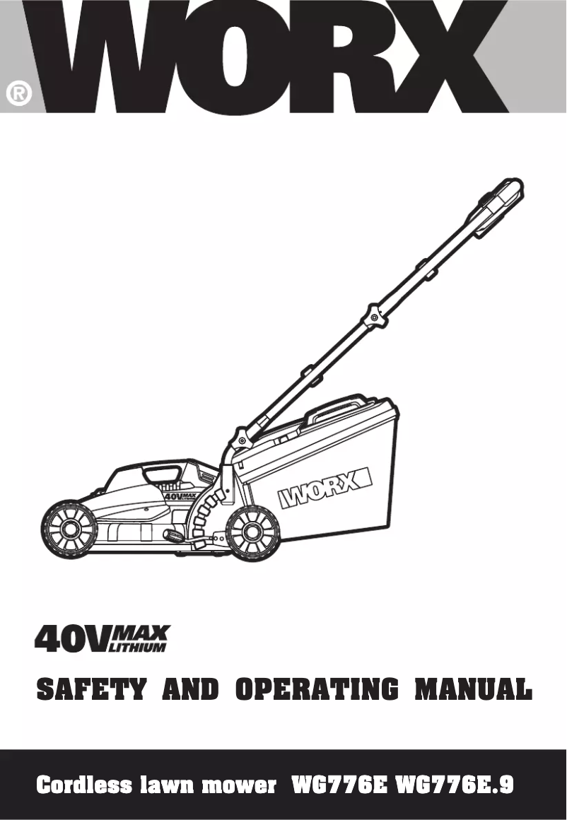 Image de la première page du manuel de l'appareil WG776E.9