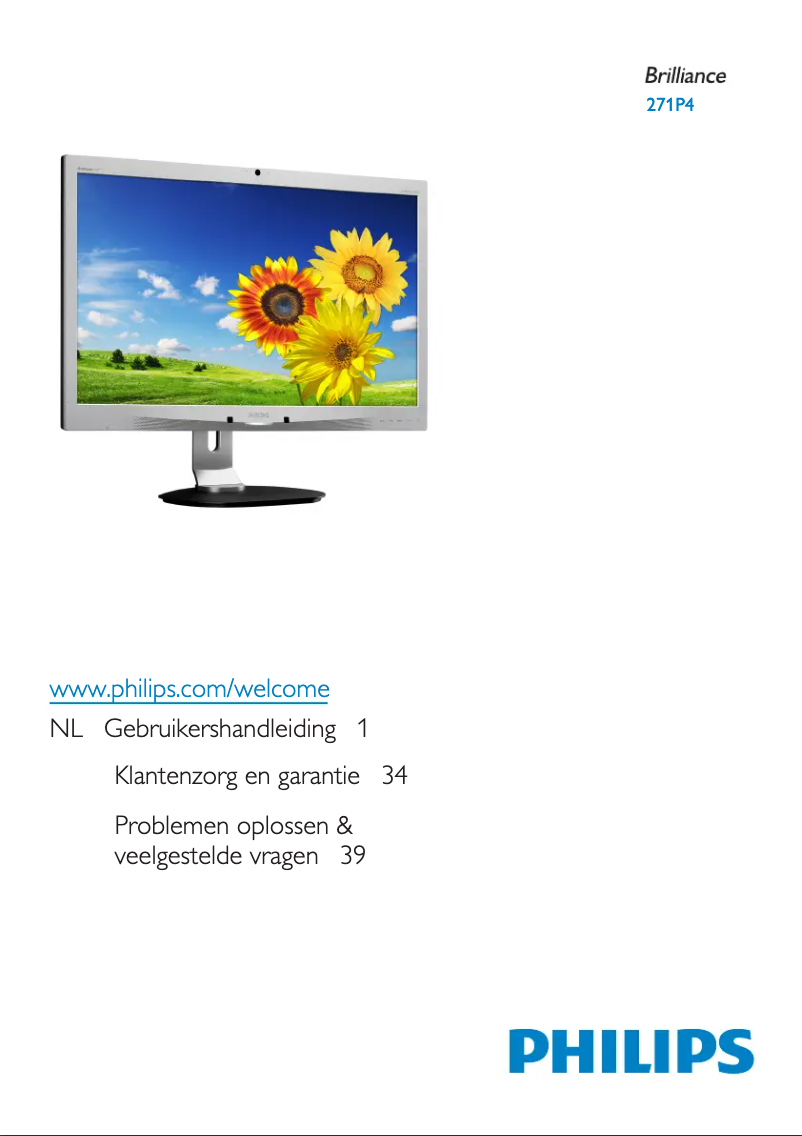 Page n°1 - Manuel utilisateur Philips Brilliance 271P4