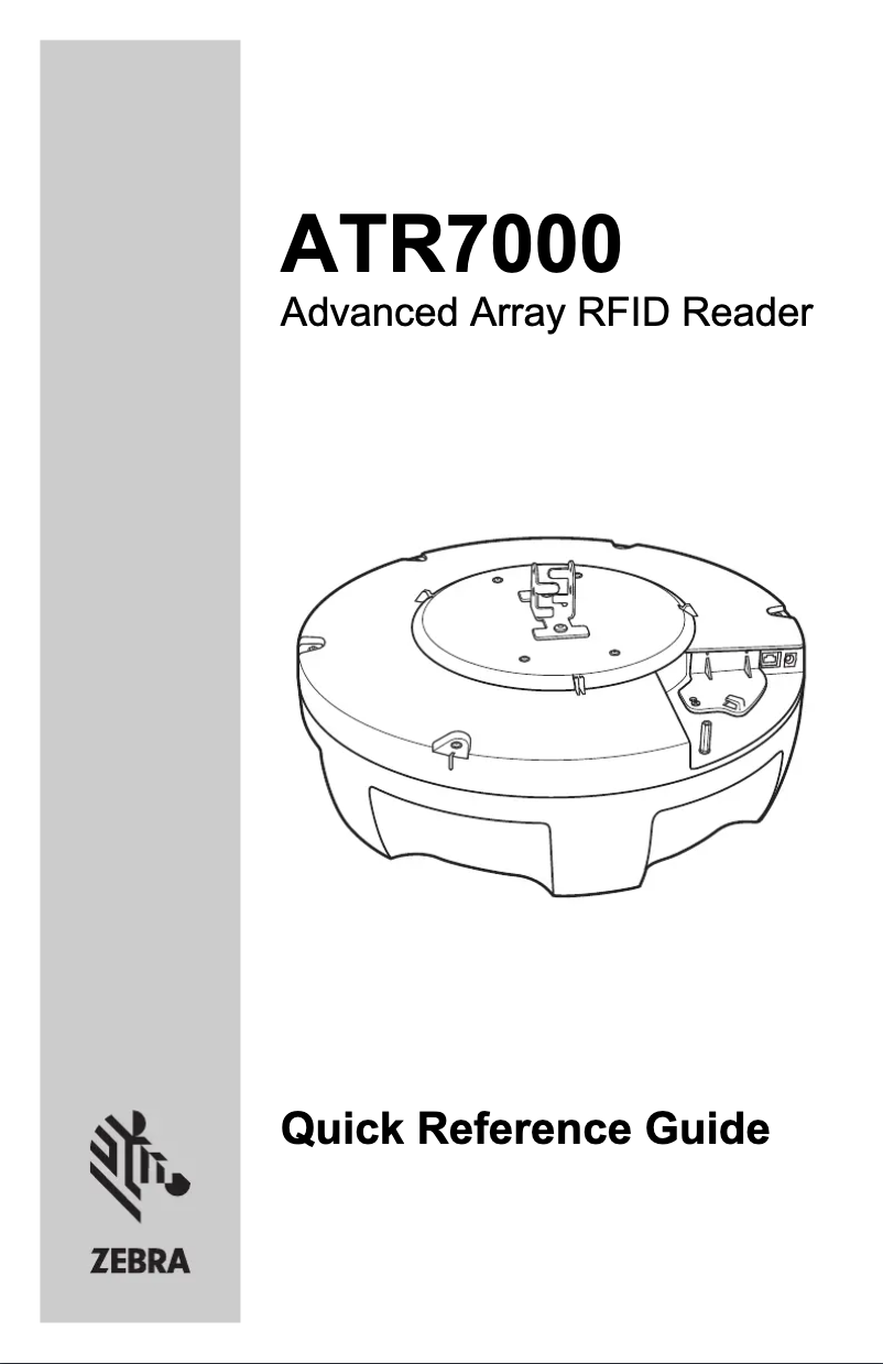 Page 1 de la notice Manuel utilisateur Zebra ATR7000
