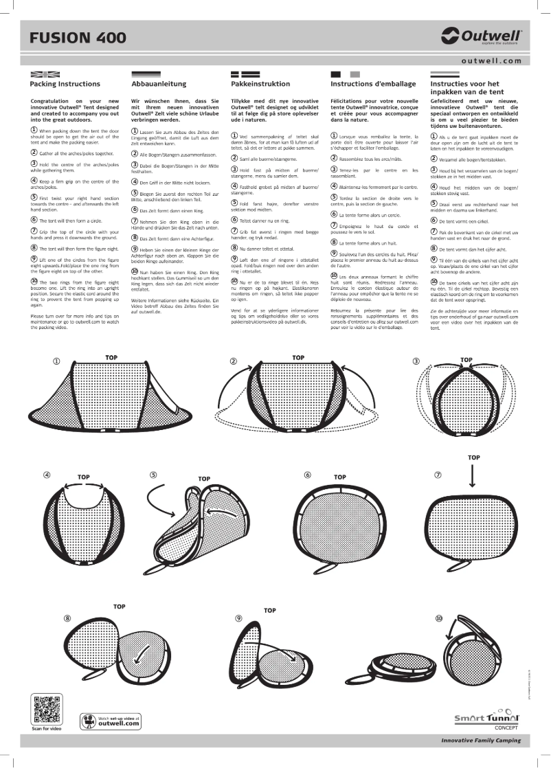 Page 1 de la notice Manuel utilisateur Outwell Smart Tunnal Fusion 400