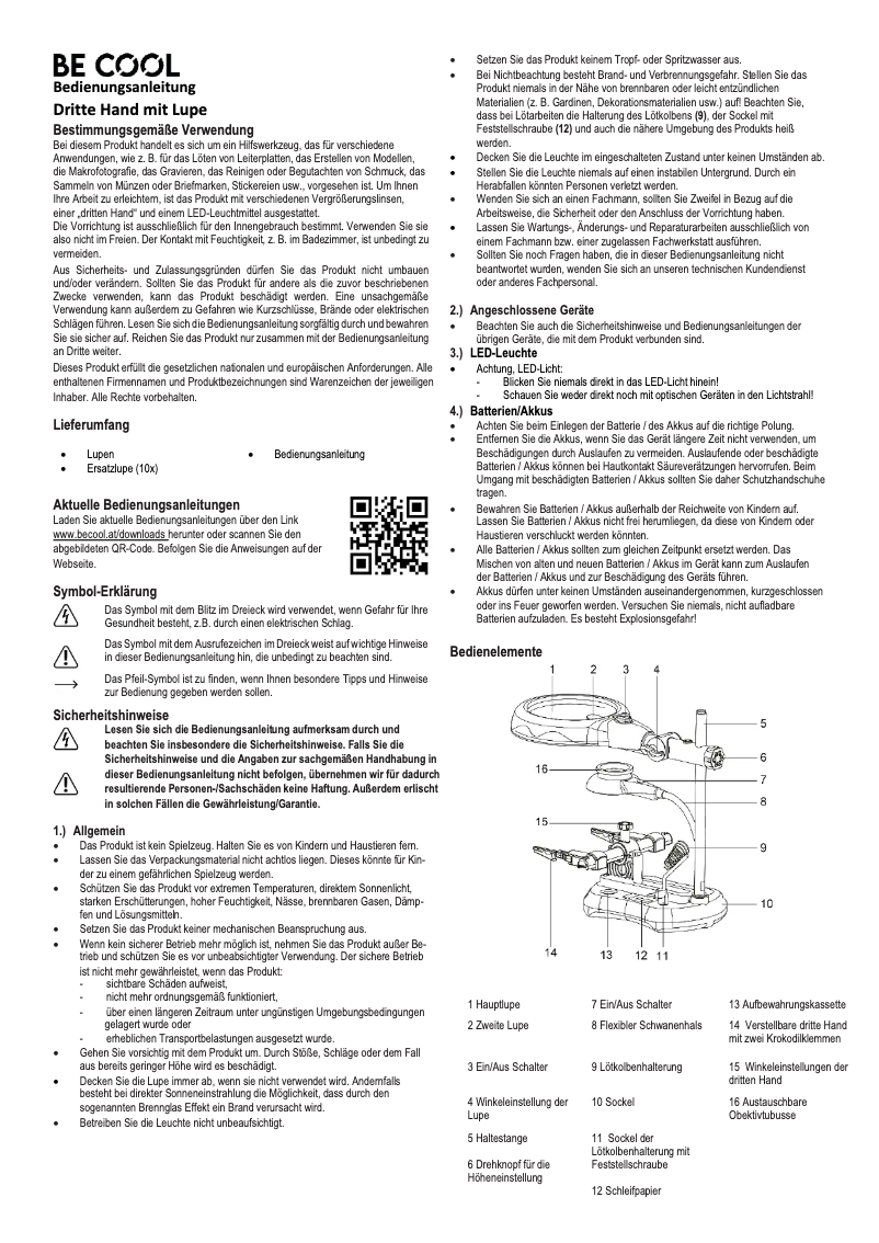 Page 1 de la notice Manuel utilisateur Be Cool BC23LLDH