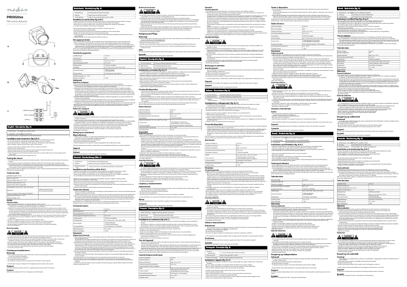 Page 1 de la notice Manuel utilisateur Nedis PIROO20WT