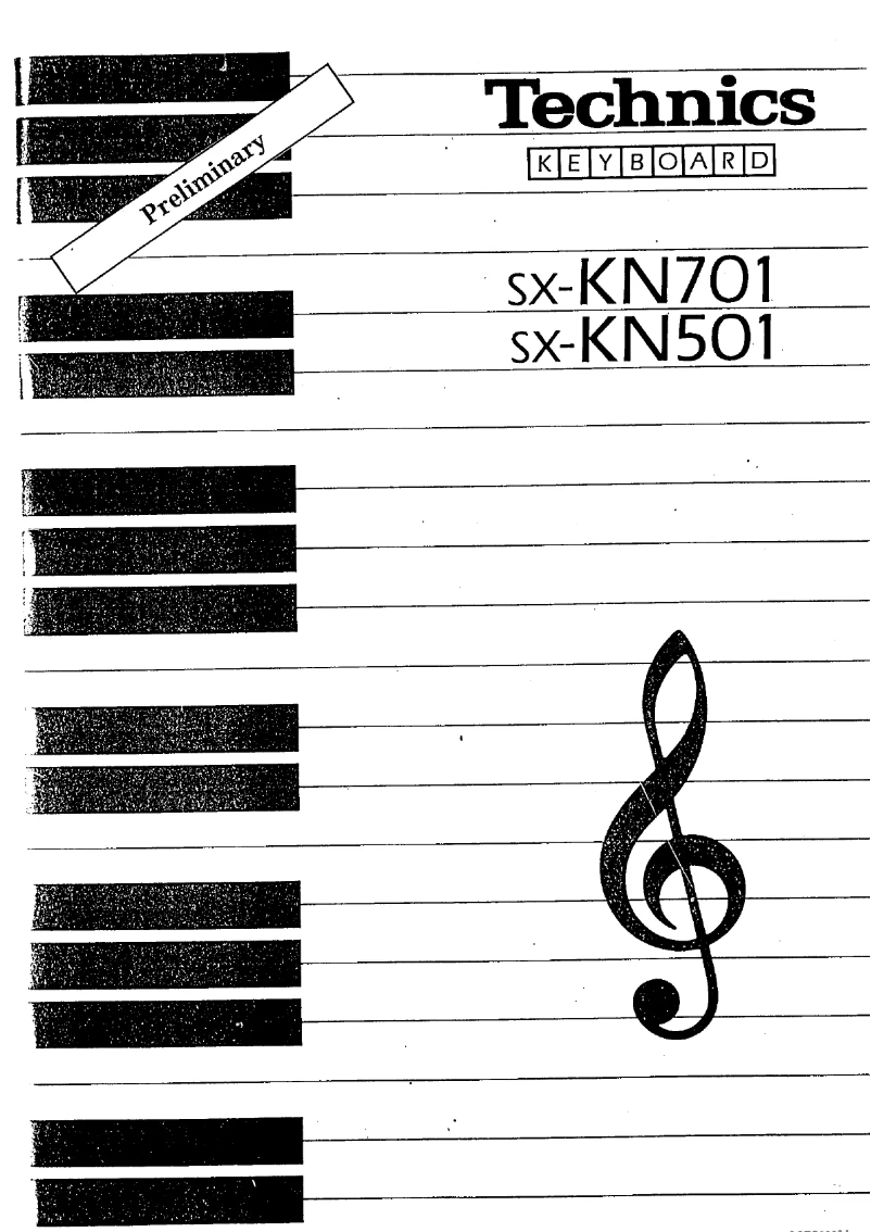 Page n°1 - Manuel utilisateur Technics SX-KN701
