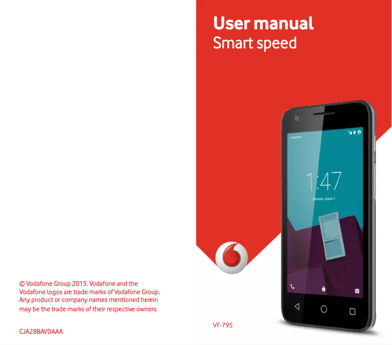 Image de la première page du manuel de l'appareil Smart Speed VF-795