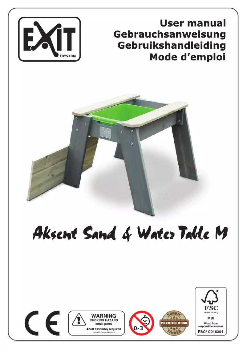 Image de la première page du manuel de l'appareil Aksent Sand and Watertable M