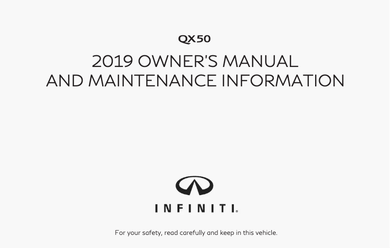 Imagen de la primera página del manual del dispositivo QX50 (2019)
