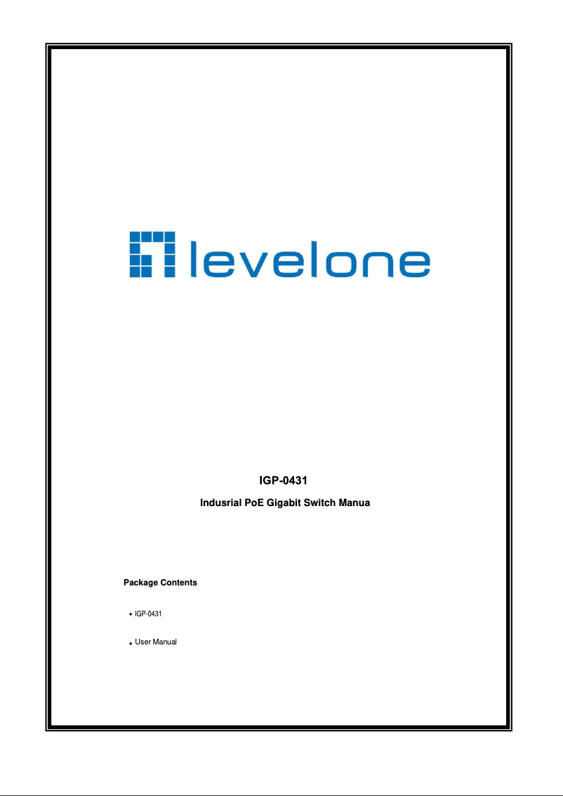 Page 1 de la notice Manuel utilisateur Equip IGP-0431