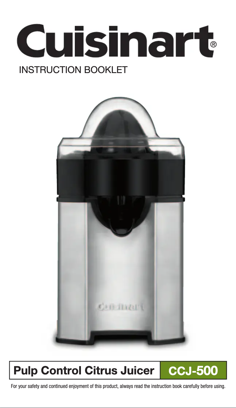 Image de la première page du manuel de l'appareil CCJ-500