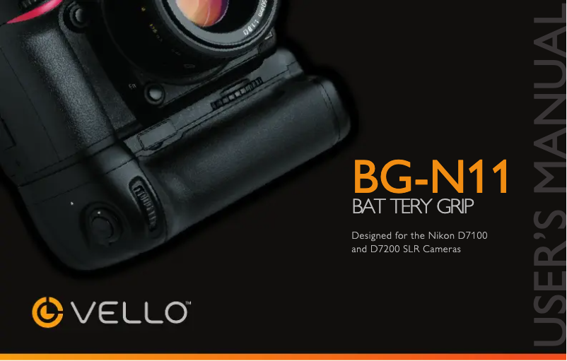 Image de la première page du manuel de l'appareil BG-N11