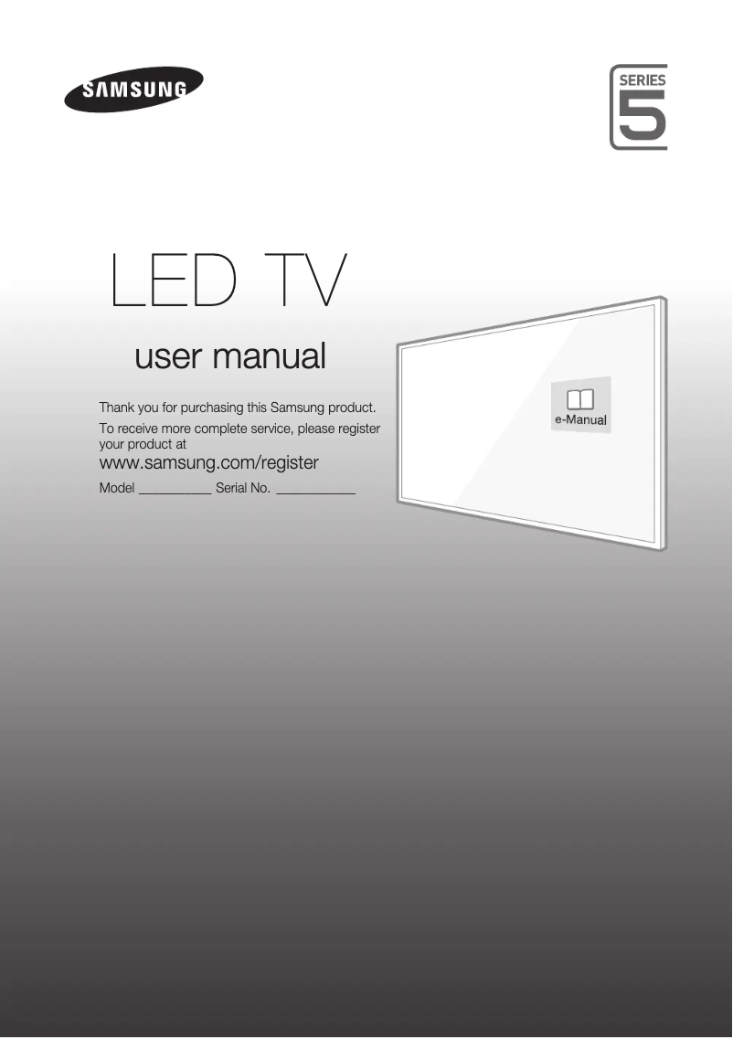 Image de la première page du manuel de l'appareil UE48J5510AW