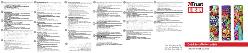 Page 1 de la notice Manuel utilisateur Trust Tag Powerstick 2600