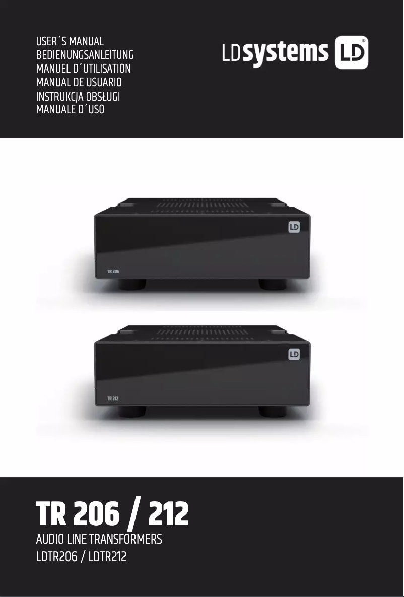 Page n°1 - Manuel utilisateur LD Systems TR 212