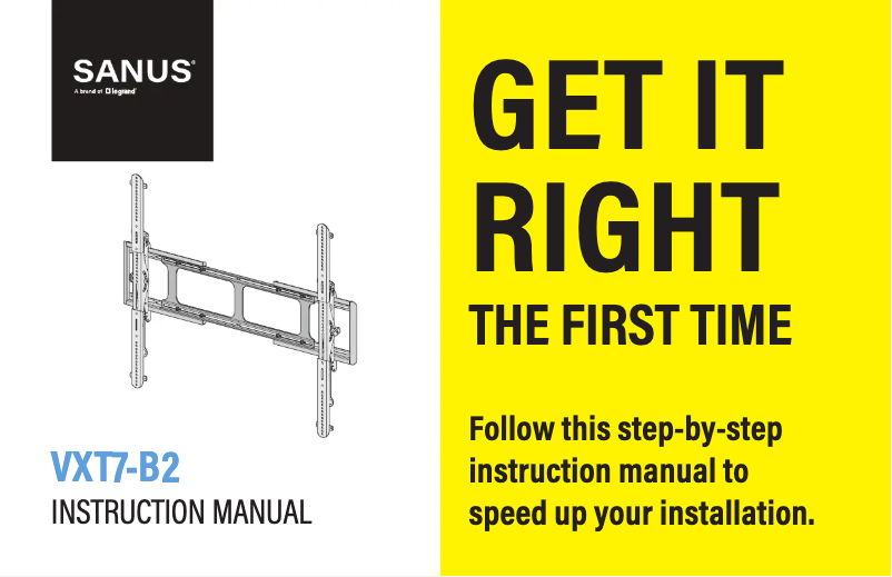 Image de la première page du manuel de l'appareil VXT7-B2