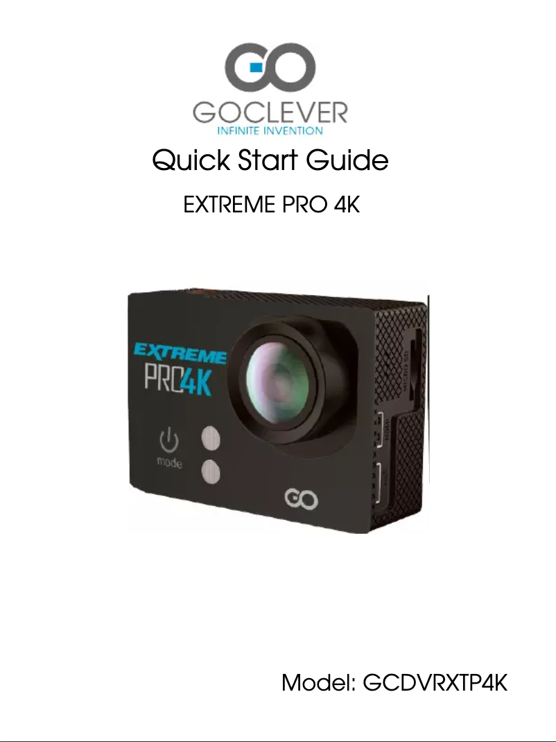 Image de la première page du manuel de l'appareil Extreme PRO 4k