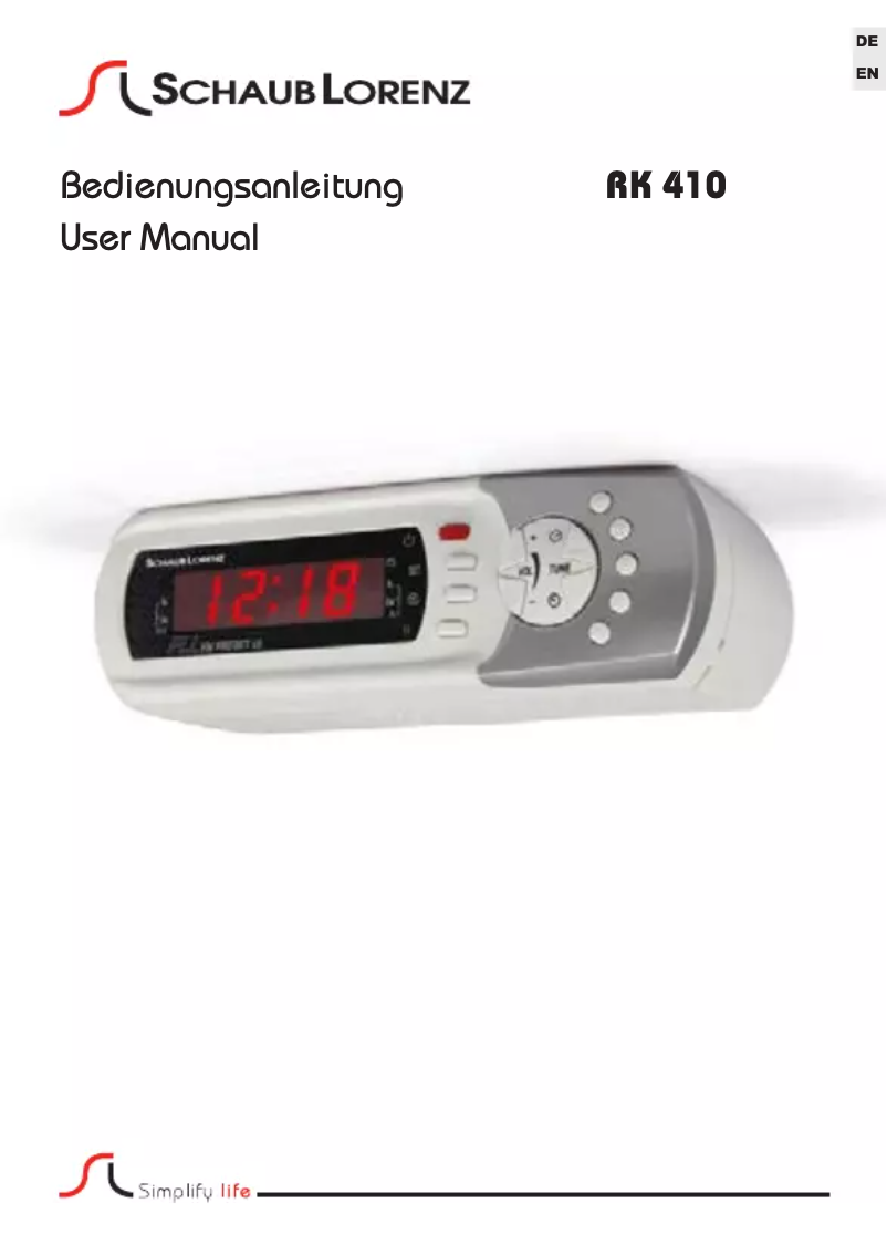 Page 1 de la notice Manuel utilisateur Schaub Lorenz RK 410