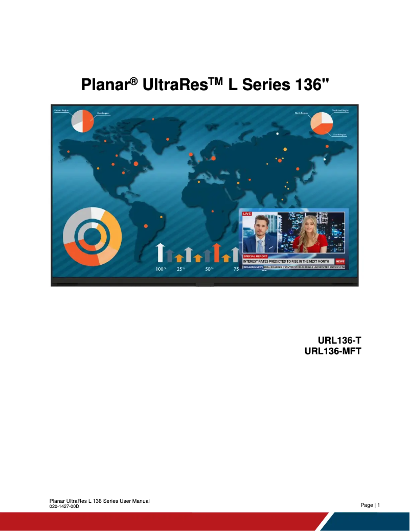 Página 1 del manual Manual de usuario Planar UltraRes L URL136