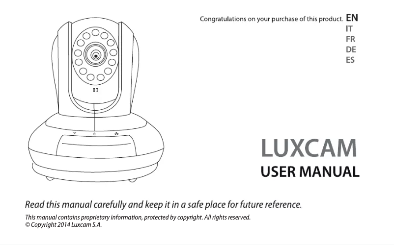 Page n°1 - Manuel utilisateur Luxcam Mini ptz