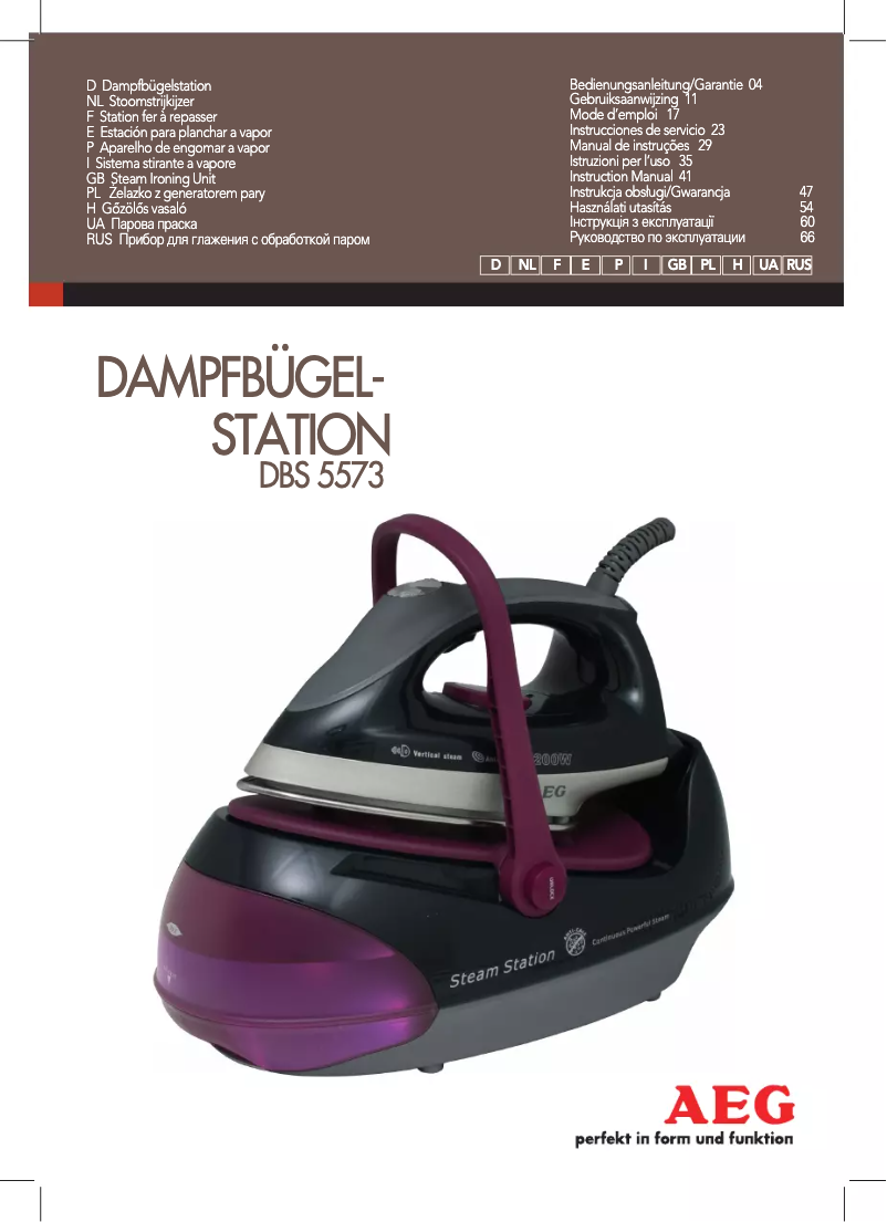 Page 1 de la notice Manuel utilisateur AEG DBS 5573