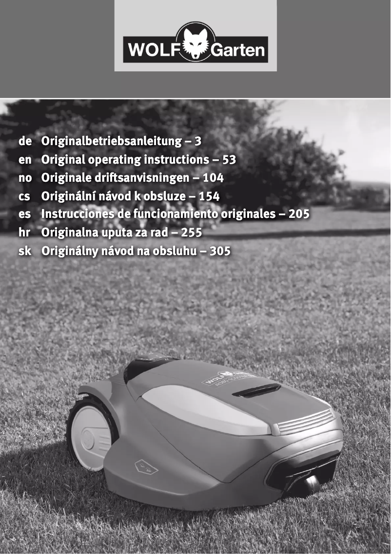 Page 1 de la notice Manuel utilisateur Wolf Garten Robo Scooter 300