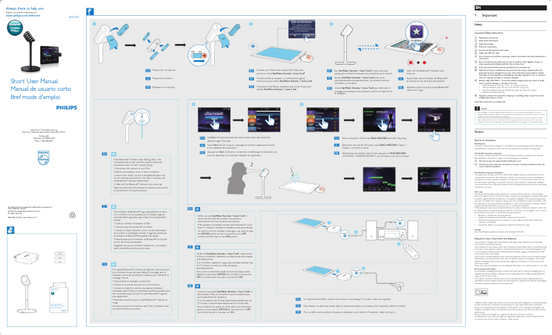 Page 1 de la notice Manuel utilisateur Philips AEA3100