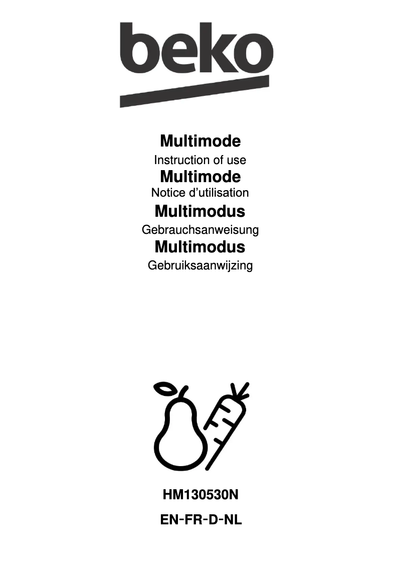 Image de la première page du manuel de l'appareil HM130530N