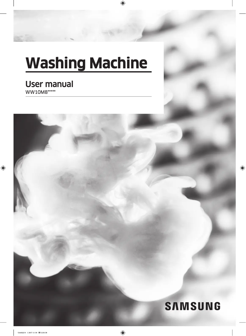 Page n°1 - Manuel utilisateur Samsung WW10M86DQOA/EU