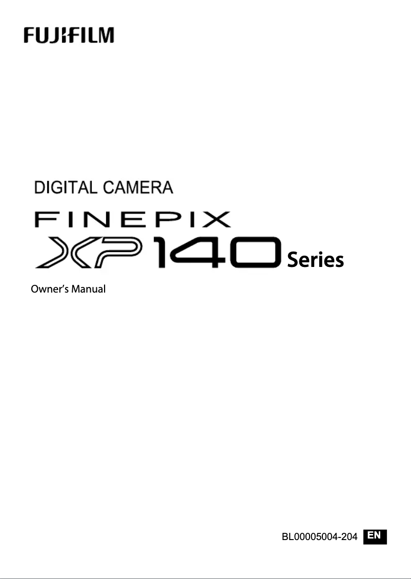 Image de la première page du manuel de l'appareil FinePix XP140