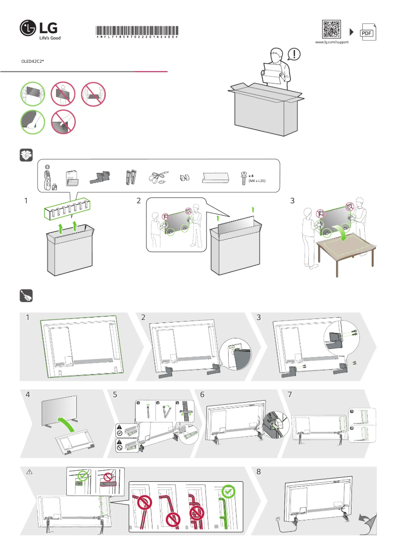Page 1 de la notice Manuel utilisateur LG OLED42C24LA