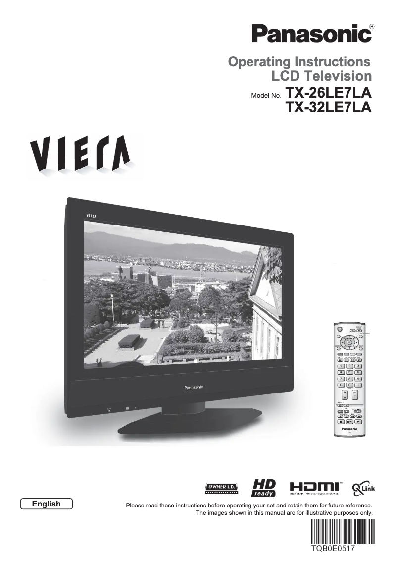 Page 1 de la notice Manuel utilisateur Panasonic Viera TX-32LE7LA