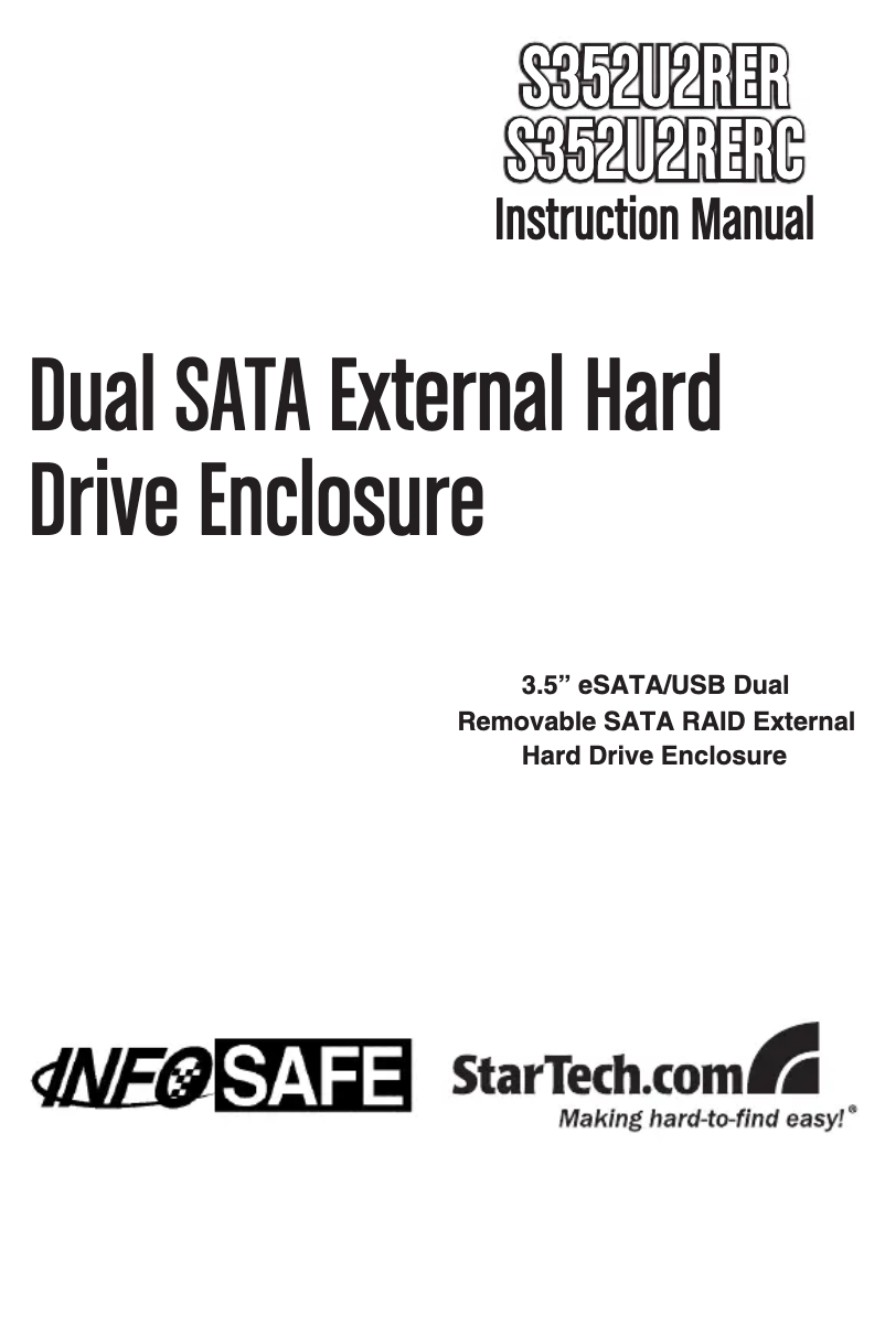 Page n°1 - Manuel utilisateur StarTech.com S352U2RER