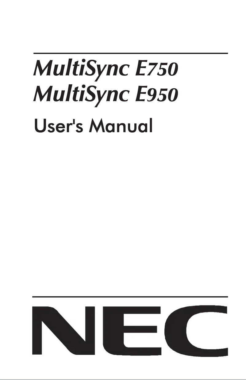 Página 1 del manual Manual de usuario NEC MultiSync E750