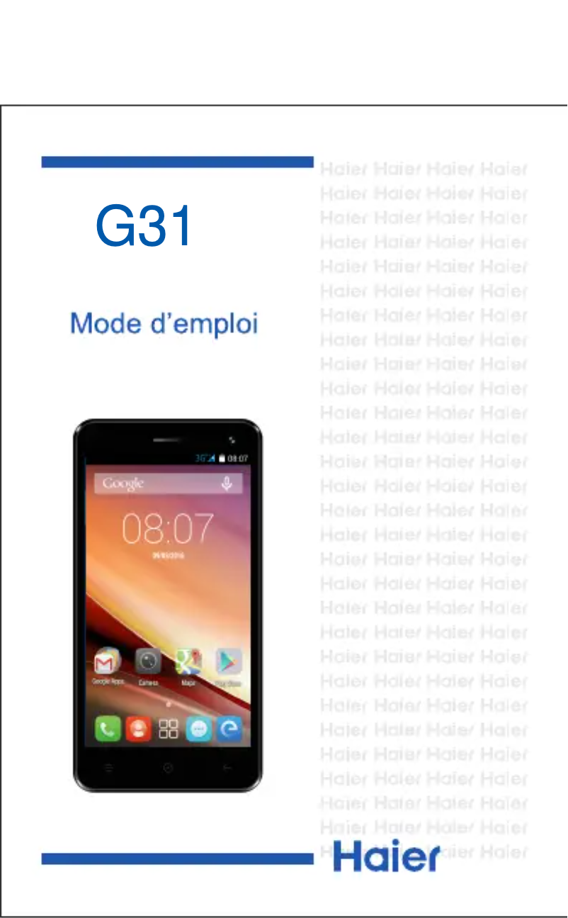 Page 1 de la notice Manuel utilisateur Haier HaierPhone G31