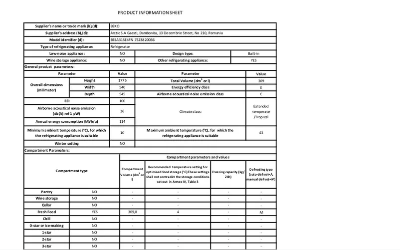 Image de la première page du manuel de l'appareil BSSA315E4FN