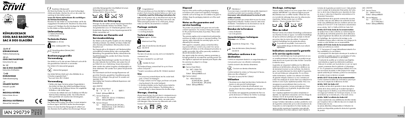 Page 1 de la notice Manuel utilisateur Crivit KR-4913