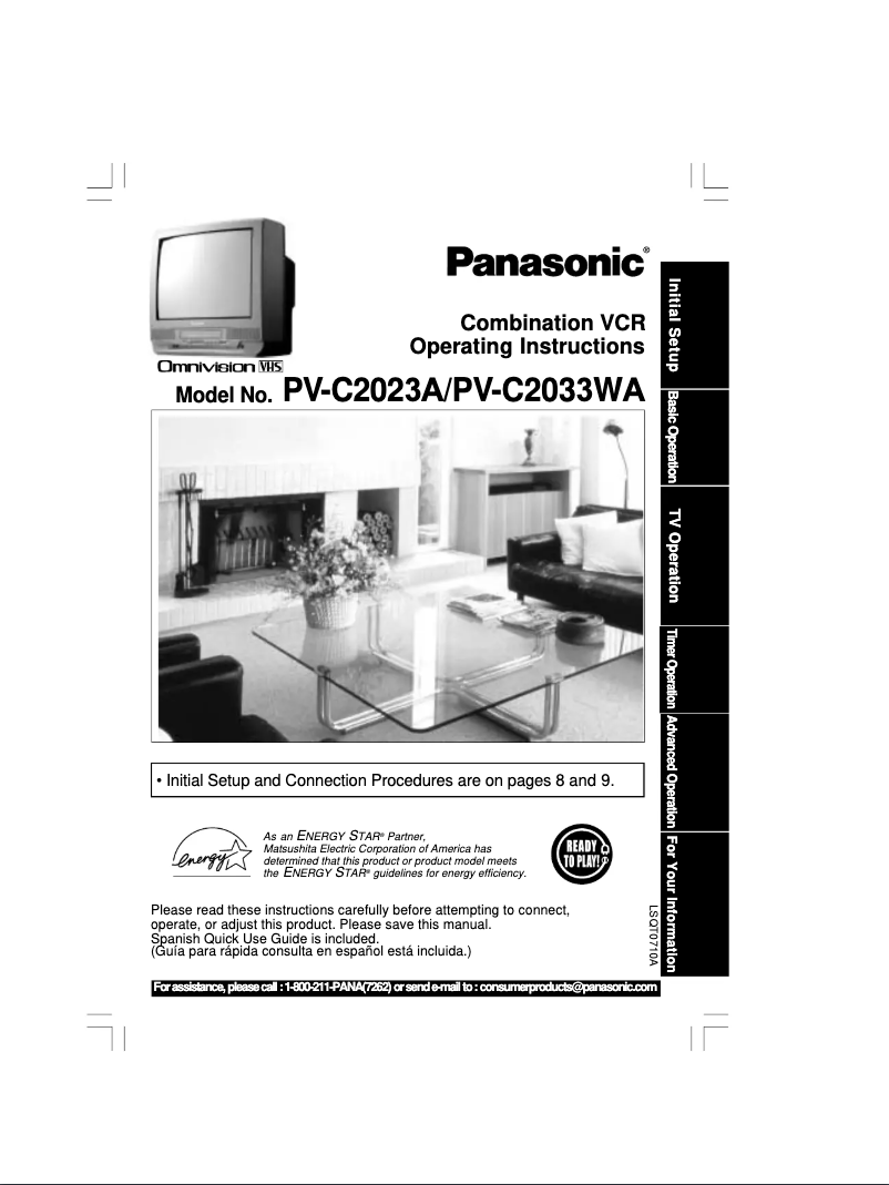 Imagen de la primera página del manual del dispositivo PV-C2033WA