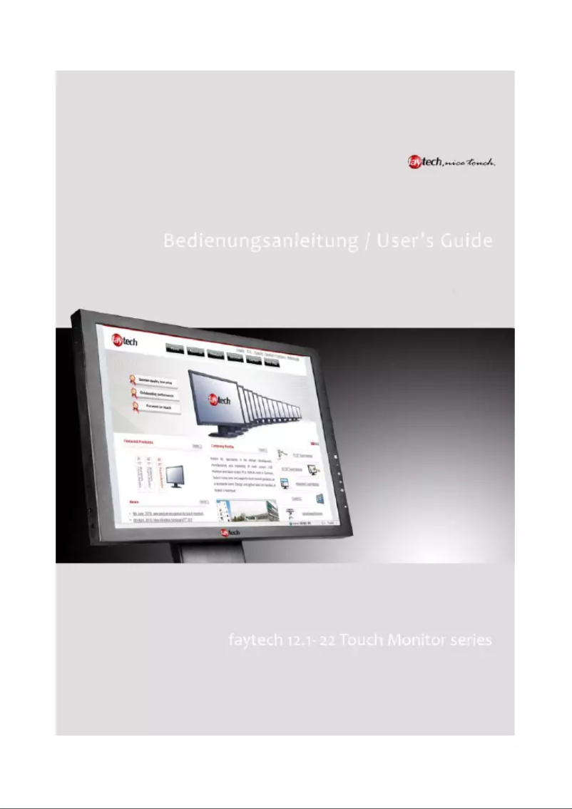 Page n°1 - Manuel utilisateur Faytech 22" Touch