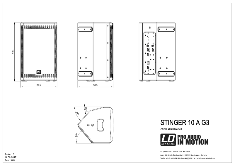 Page n°1 - Fiche technique LD Systems STINGER 10 A G3