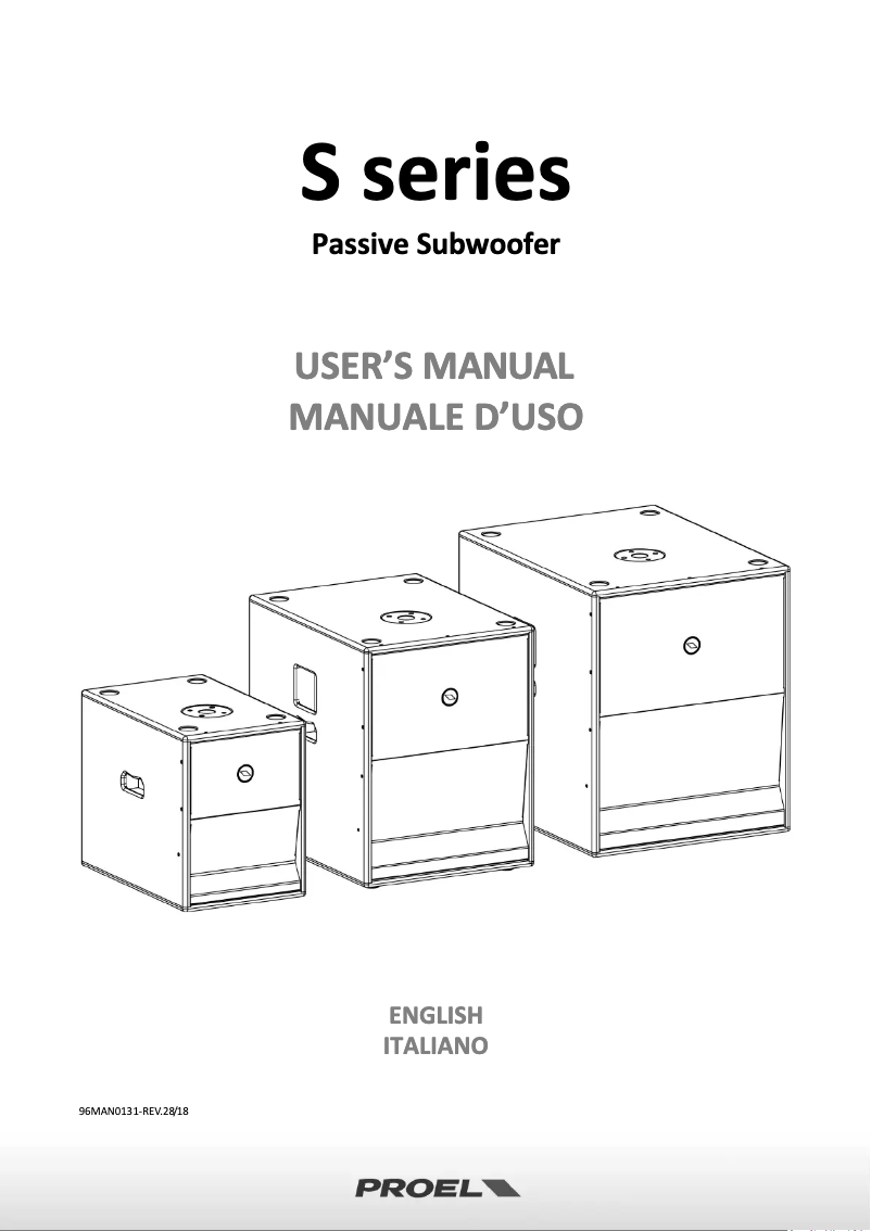 Page n°1 - Manuel utilisateur Proel S10P