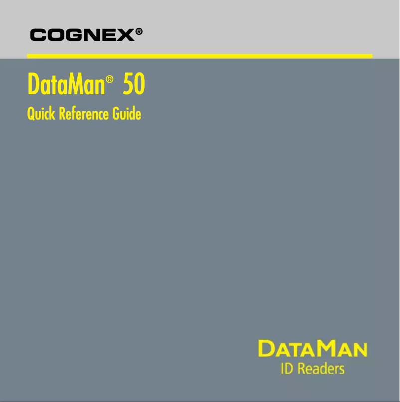 Page n°1 - Manuel utilisateur Cognex DataMan 50