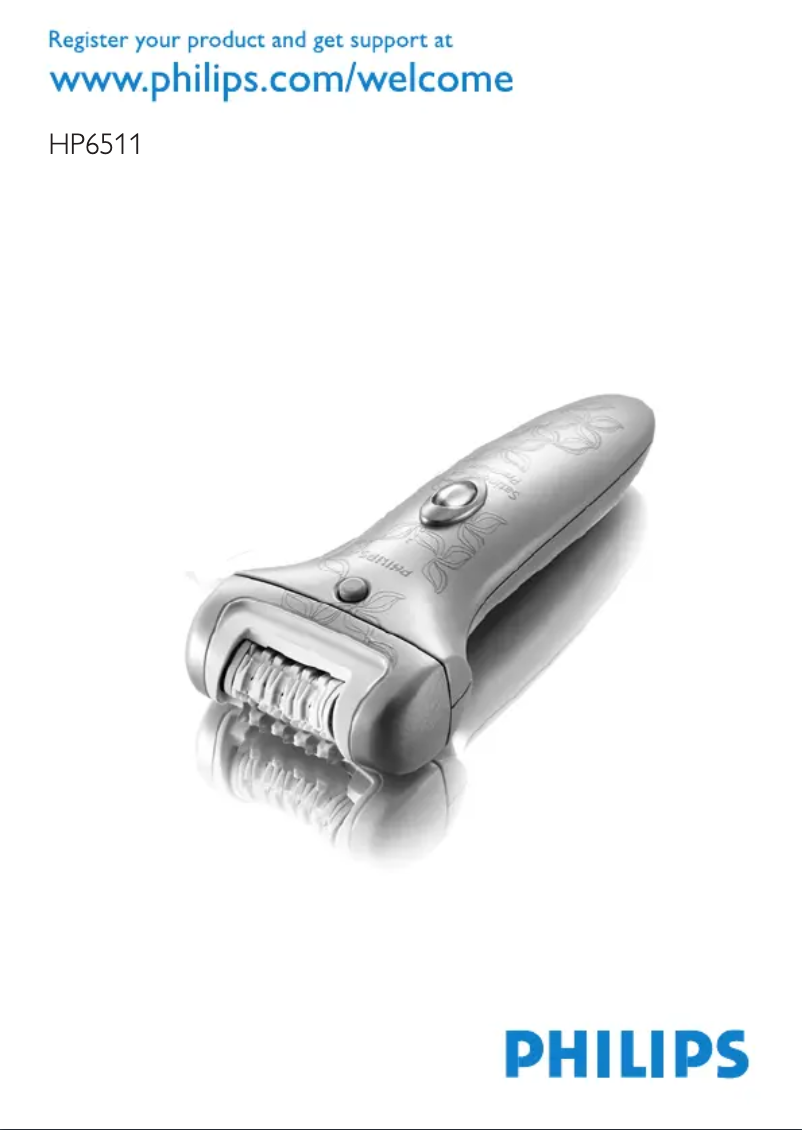 Page 1 de la notice Manuel utilisateur Philips Satinelle Ice Premium HP6511