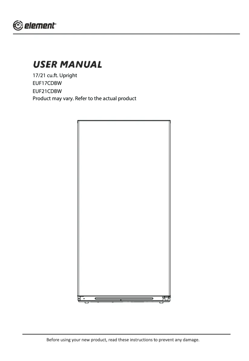 Page 1 of the manual User Manual Element EUF17CDBW