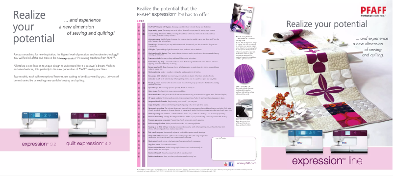 Image de la première page du manuel de l'appareil Quilt Expression 4.2