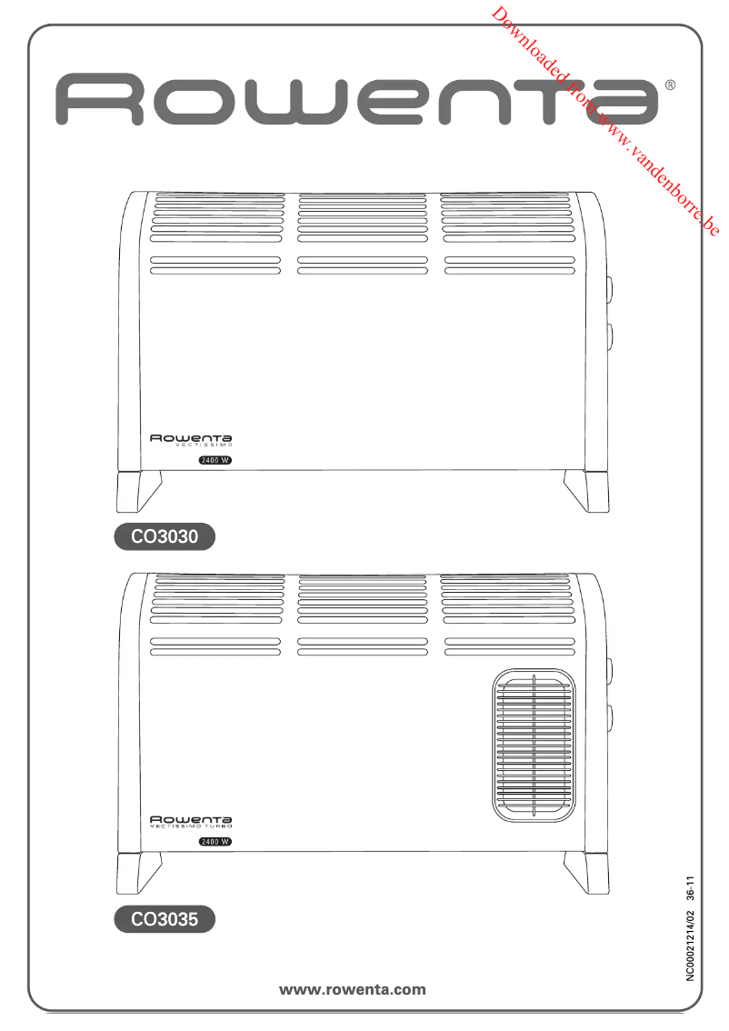 Página 1 del manual Manual de usuario Rowenta Turbo CO3035