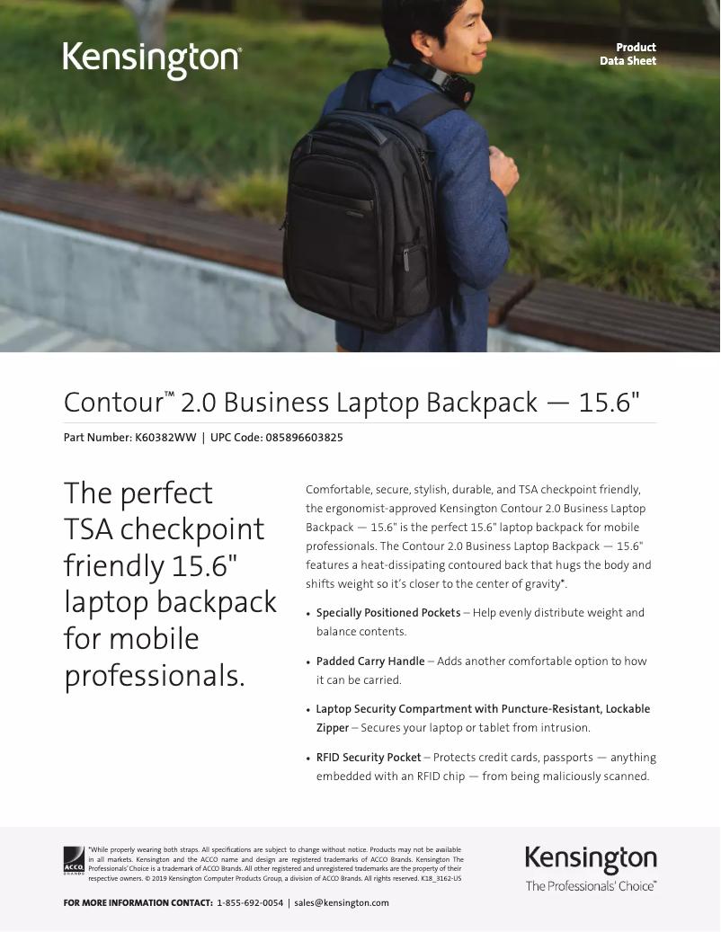 Page 1 de la notice Manuel utilisateur Kensington K60382WW