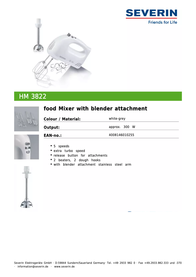 Image de la première page du manuel de l'appareil HM 3822
