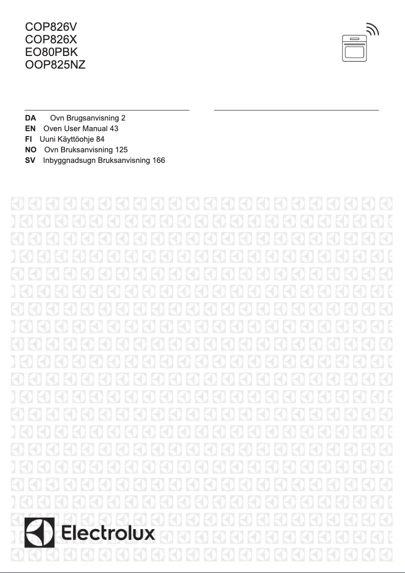 Page 1 de la notice Fiche technique Electrolux COP826X