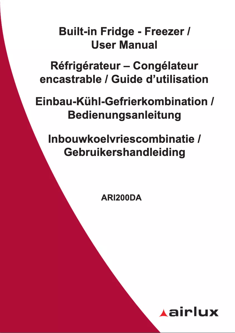 Page n°1 - Manuel utilisateur Airlux ARI200DA