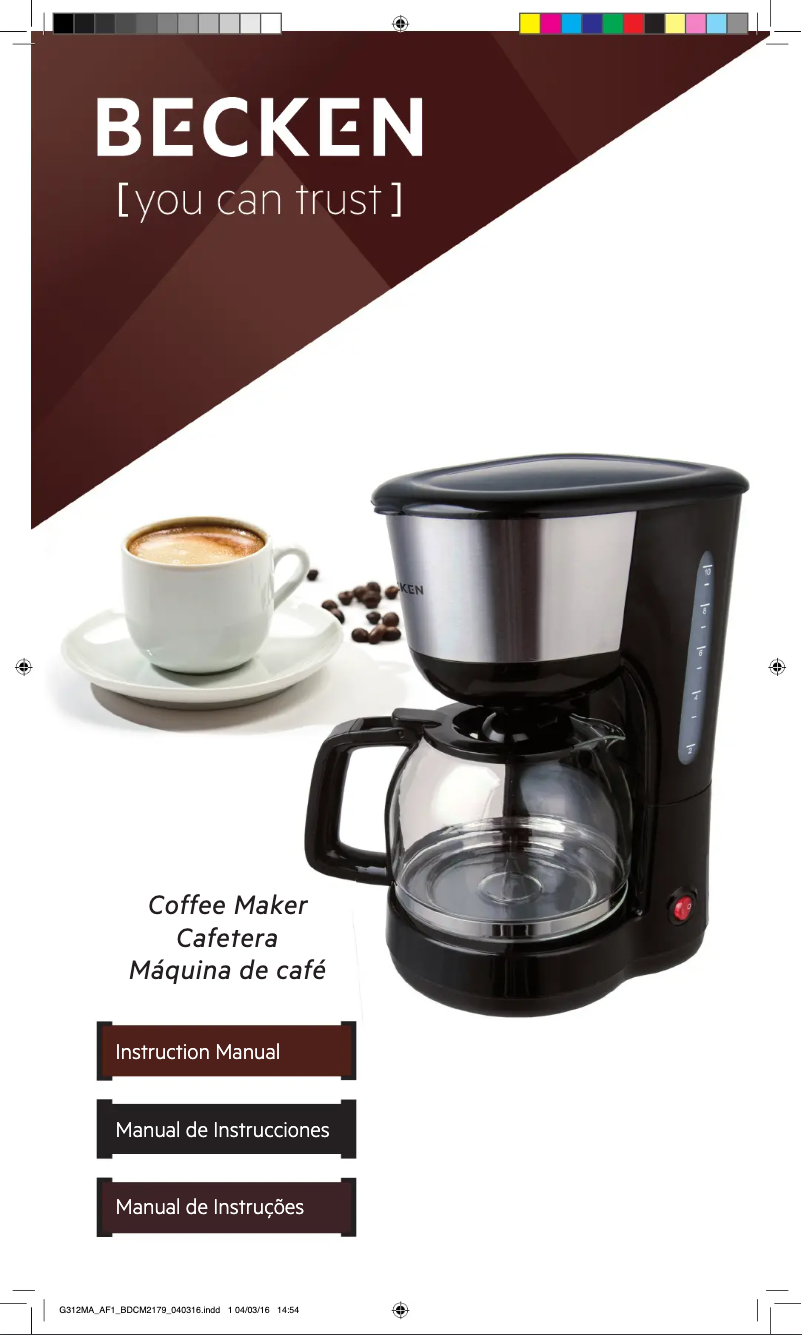 Image de la première page du manuel de l'appareil BDCM2179