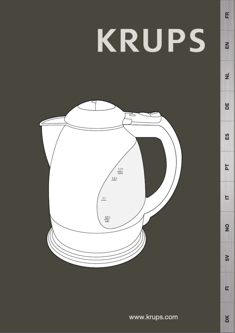 Page n°1 - Manuel utilisateur Krups AquaControl Plus FLA141