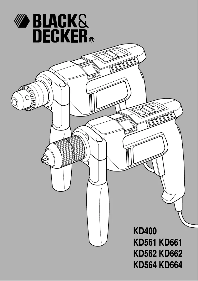 Page n°1 - Manuel utilisateur Black & Decker KD561